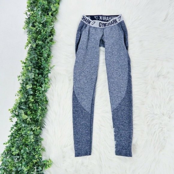 Gymshark Sapphire Blue Marl Flex V3 Leggings XS - Picture 2 of 12